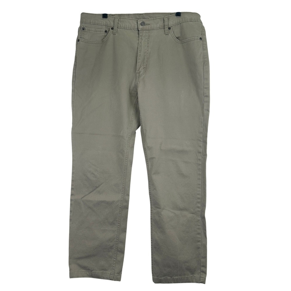 Levi's 541 Athletic Taper Pants Mens 38x32 Khaki Tan Chino Stretch Casual 3845